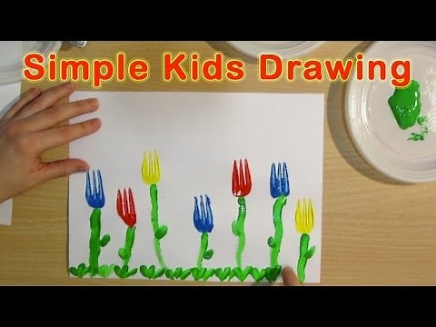 FLOWERS: ORIGINAL PRESCHOOL ACTIVITIES - KIDS SIMPLE DRAWING for children, kids, babies