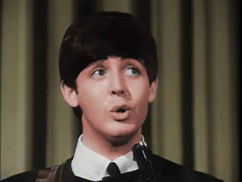 The Beatles - Love Me Do (music video) [colorized, better audio version linked below]