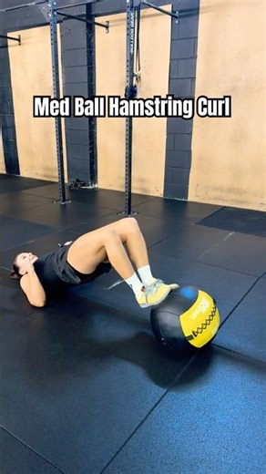 Med Ball Hamstring Curl #howtoexercise #exercisedemo