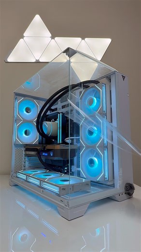 Satisfying White RTX 5080 Gaming PC #pcbuild #rgbsetup #newpc #pcgamer