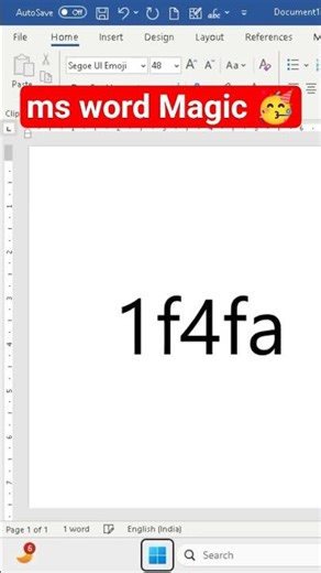 ms word magic emoji trick #shorts #msword #emoji