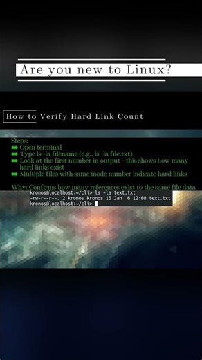 🐧 How to Verify Hard Link Count 🐧 #shorts #KGROSShorts
