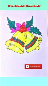 How To Draw Christmas Bell 🔔 In 20 Seconds Easy Method