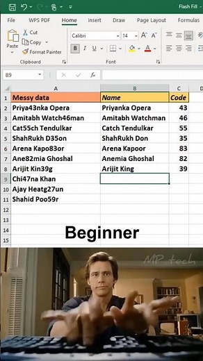 How to separate data in excel 😱 #excel #office #spreadsheet