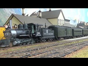 Model Railroad Layout: D&RGW Narrow Gauge On3 model railroad layout passenger train