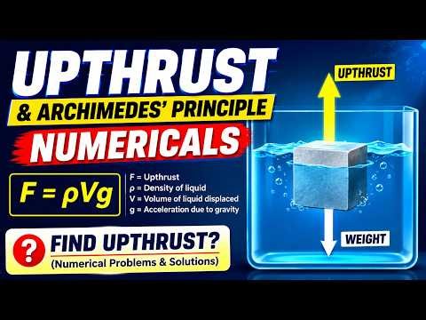 Upthrust & Archimedes' Principle : Important Numericals