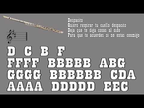Despacito - Luis Fonsi ft. Daddy Yankee & Bieber - Flute {Notes}