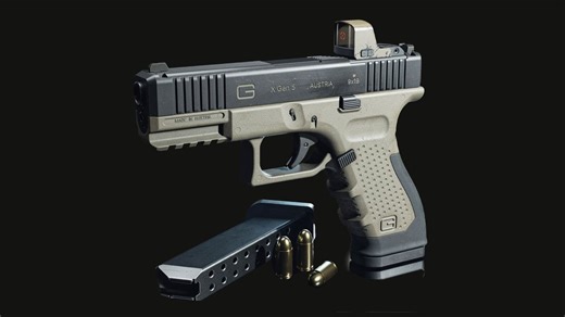 【3DMAX建模】次世代游戏手枪全流程制作，适合0基础做的第一把完整武器