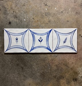 Portuguese Style Patterned Tile With Centre Ornaments, Traditional Blue - Etsy Australia