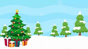 Download Cartoon Christmas Border Background Loop HA014 C for free