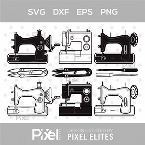 Sewing Machine Outline and Silhouette SVG Bundle, Seamstress Tailor Sewing Clipart Cut File Eps Png Dxf - Etsy
