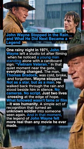 John Wayne Stopped in the Rain… and What He Did Next Became a Legend 💔🌧️ #shorts