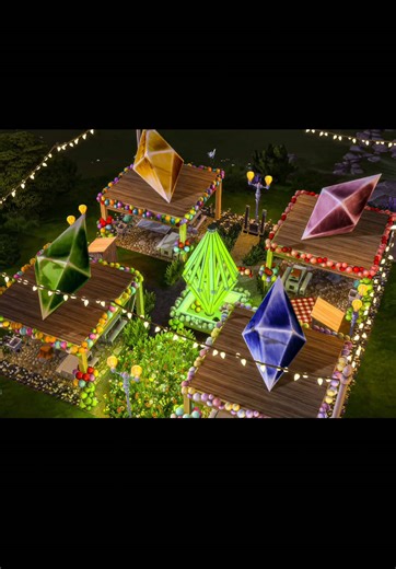 Welcome to Plumbob Park 💚✨ The perfect spot for every Sim to eat, dance, laugh, and celebrate under the glow of the plumbob! This outdoor party park was designed for the ultimate plumbob bash with picnic areas, grills, music, and plenty of green details to keep the vibes fun and lively. Whether Sims are making new friends, grabbing a plate of food, or dancing the night away, there’s something here for every mood. Because every Sim deserves a place to party under the diamond 💎 Created for @horn