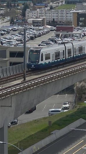 Incoming Train at Seattle-Tacoma Airport