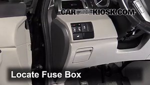 Interior Fuse Box Location: 2011 Honda Odyssey Touring 3.5L V6