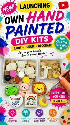 ✨DIY Kits Are Here! Paint Your Own Cute Creations🌈Fun DIY Craft Kits for Kids & Adults! sakshiarthub