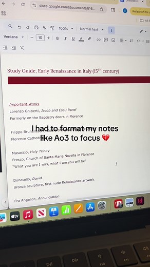Studying Tips: Formatting Notes Like AO3