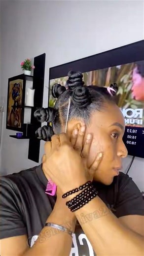 Goddess Bantu Knots🔥#diy #diyhairstyle #shorts #fypyoutubeshorts #bantu #bantuknots #brazillianwool