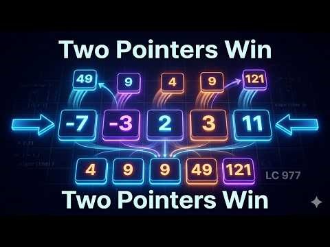 LeetCode 977. Squares of a Sorted Array