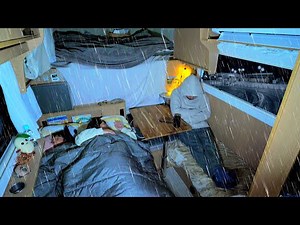 Car Camping in a Heavy Snowfall Area | The End of a Long Trip