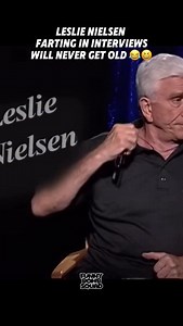 Leslie Nielsen Farting During Interview 😂 RIP Legend 🕊️ Comedy legend Leslie Nielsen can’t keep it together in this classic interview — armed with his fart machine and perfect timing, he leaves the host crying with laughter 💨😂 FOLLOW @funnybomb.ig for a chance to WIN FREE MERCH! 👕🩳 #LeslieNielsen #comedy #Pranks #Fart #TheNakedGun #Interview #Bloopers #memes | Funny Bomb Squad