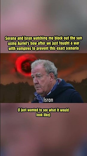 Serana and Isran watching me block out the sun using Auriel's bow! #skyrim