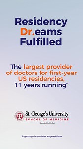 60K views | Apply to SGU this year. No other med school places more grads into US residencies. 1,035+ in 2025 across 42 states and DC.* | St. George's University | Facebook