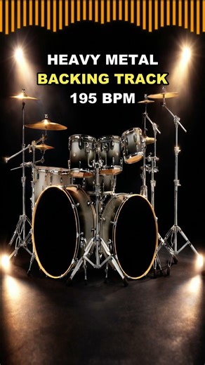 Heavy Metal Drum Backing Track 195 BPM 🔥 Intense Metal Practice #guitar #drums #heavymetalsongs