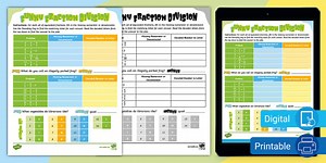 Sixth Grade Fractions Find the Missing Numerator and Denominator Worksheet 3