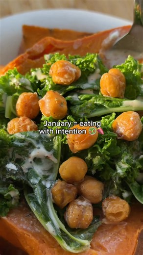 Sweet potato lovers, stop scrolling! ✋ This wholesome meal is full of fiber & protein and is sure to become your next sweet & savory obsession. 🍠🤤 All you have to do is… 🔥 Bake a sweet potato until fork-tender (about 60 min at 400°F). 🧑‍🍳 Season & roast chickpeas at 350°F for 15 min. 🥬 Slice your potato & top with kale, chickpeas and tahini dressing. 📣 Tell the world you just found the new viral sweet potato recipe. Stop by for everything you need to create your own culinary masterpiece! 