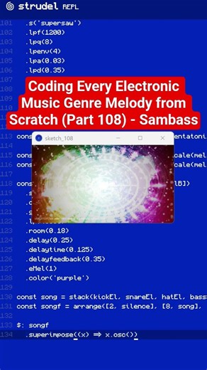 Coding Every Electronic Music Genre Melody from Scratch (Part 108) - Sambass