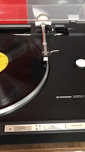 Just a stunning piece of equipment this is the Pioneer PL-L1000 Tangential Tracking Quartz PLL fully automatic turntable. Made from late 70s to the early 80s, this is the only linear tracking turntable that uses magnetic induction to silently move the tonearm. Truly gorgeous piece of equipment! | Left of The Dial Records