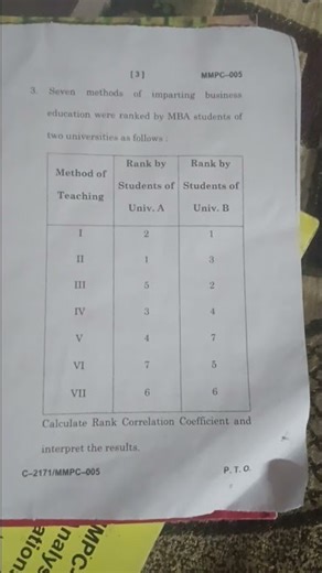 MMPC 005 (Quantitative Analysis For Managerial Application) December 2025 Question Paper