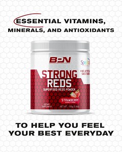 60 reactions | Strong Reds is BPN's superfood reds powder that helps fill the gaps in your diet while improving your digestion and nutrient absorption. This formula is packed with essential vitamins, antioxidants, and digestive enzymes to boost natural energy and protect your immune system.⁠ Designed to help you perform at your highest level! | Bare Performance Nutrition | Facebook