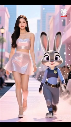 이 조합 실화? K-POP 아이돌 × 주토피아 런웨이 #shorts