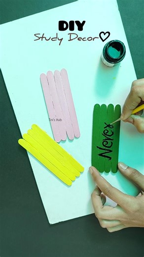 DIY study table decor idea from sticks #shortsfeed #diy #craft