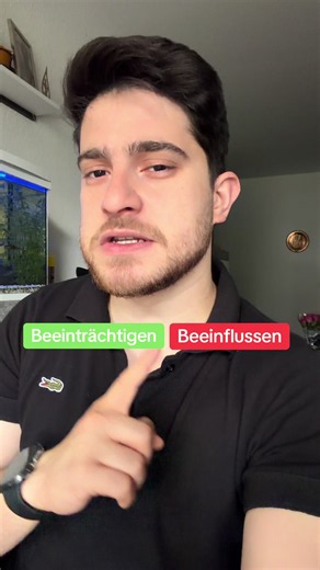 Beeinträchtigen vs Beeinflüssen ✅👌 #تعلم_الالمانية #fyp #تعلم_الالمانية_مع_كرم #المانيا #سوريا