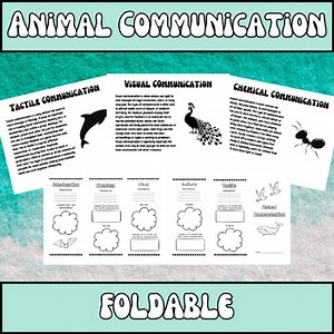 Animal Communication Foldable Activity | Interactive Printable