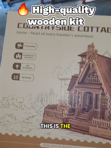 Unboxing the newest masterpiece from Funpola. This 3D LED Wood Puzzle Cottage kit includes over 250 pieces and everything you need to build an intricate, light-up miniature house. The quality is top-tier, and I can’t wait to share the full build. #WoodPuzzle #DIYModelKit #Funpola #LEDModel #MiniatureBuild #PuzzleTherapy #CottageCore #CraftTok #Unboxing #3DPuzzle #HomeDecorGifts #TikTokMadeMeBuyIt