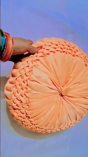 How to make designer round cushion / make round cushion handmade ✨️✨️⭐️⭐️⭐️⭐️⭐️