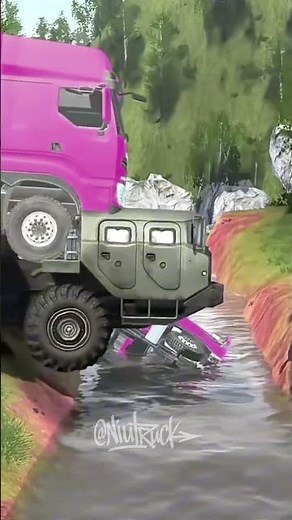 Crossing a small river | MudRunner Gameplay