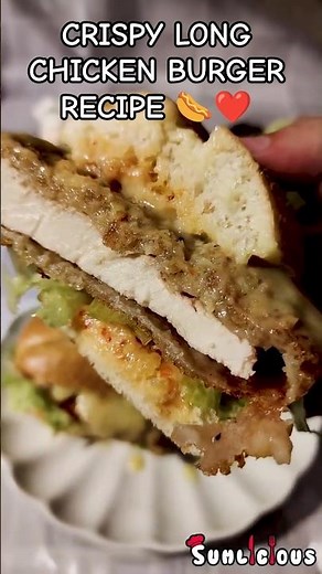 Crispy Chicken Long Burger | Extra Crunchy & Delicious | Sumlicious