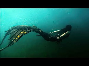 DARK MERMAID IN THE SEAWEED (a slightly eerie video of Mermaid Shadow underwater) ft. bronze bells!