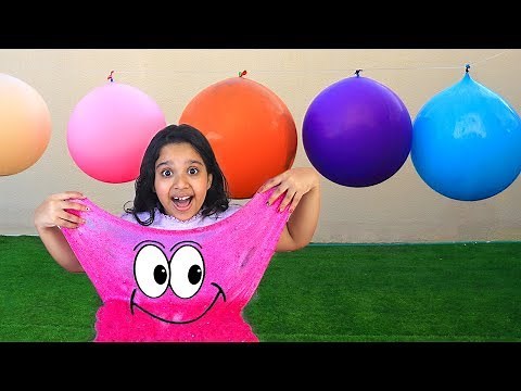 تحدي بالونات السلايم العملاقة مع شفا !!!