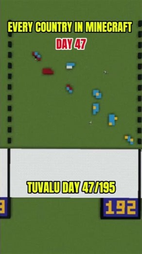Tuvalu Jour 47/195 – Tous les pays du monde dans minecraft #challenge #minecraft#shorts#map#repost