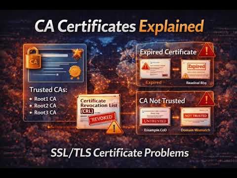 CA Certificates Explained | SSL/TLS Trust, CRL, SAN & Certificate Errors