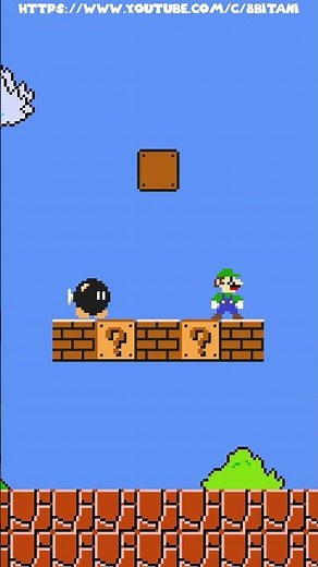 8BIT-ANI : Luigi Speedrun Super Mario Bros | Super Mario Bros Animation #shorts