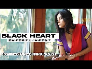 শাড়ি সুন্দরী|Hot Maria in Red Saree Photoshoot | Saree Lover | Women Cleavage| Bong lover|