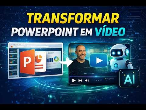 Como Converter PowerPoint em Vídeo com IA (Tutorial Fácil em Minutos!)