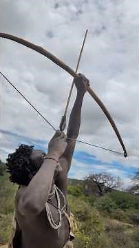 Wild people hunting birds